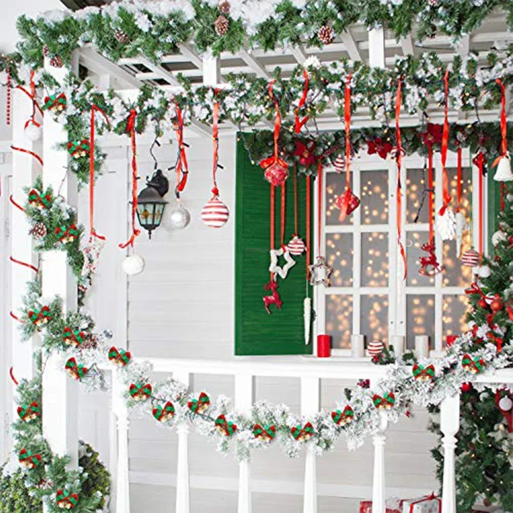 10PCS Festive Christmas Tree Bow Ornaments - Image 4