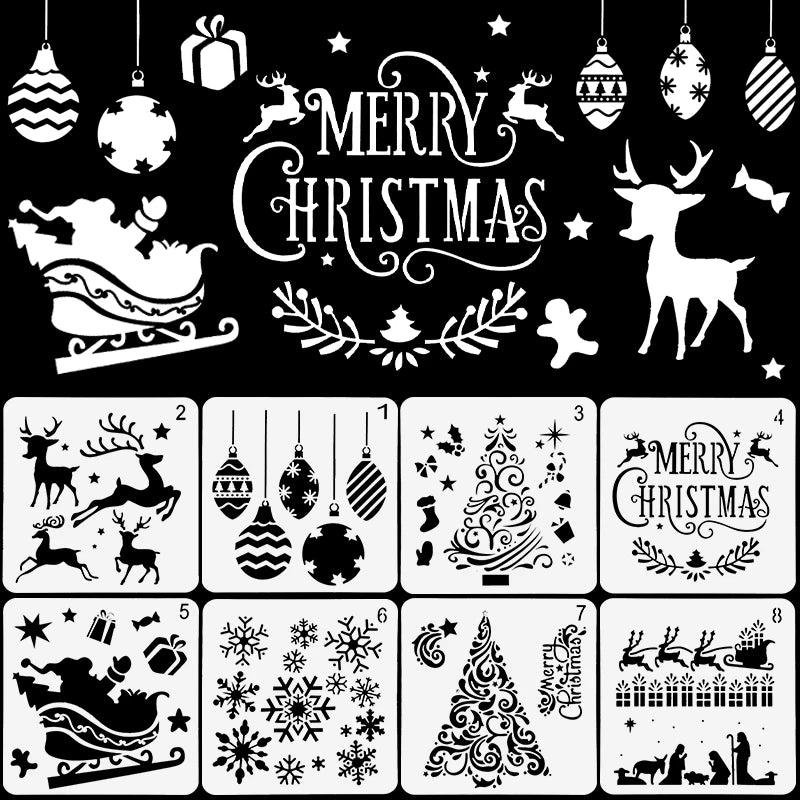 Festive Santa Snowflake Card Embossing Template - Image 7