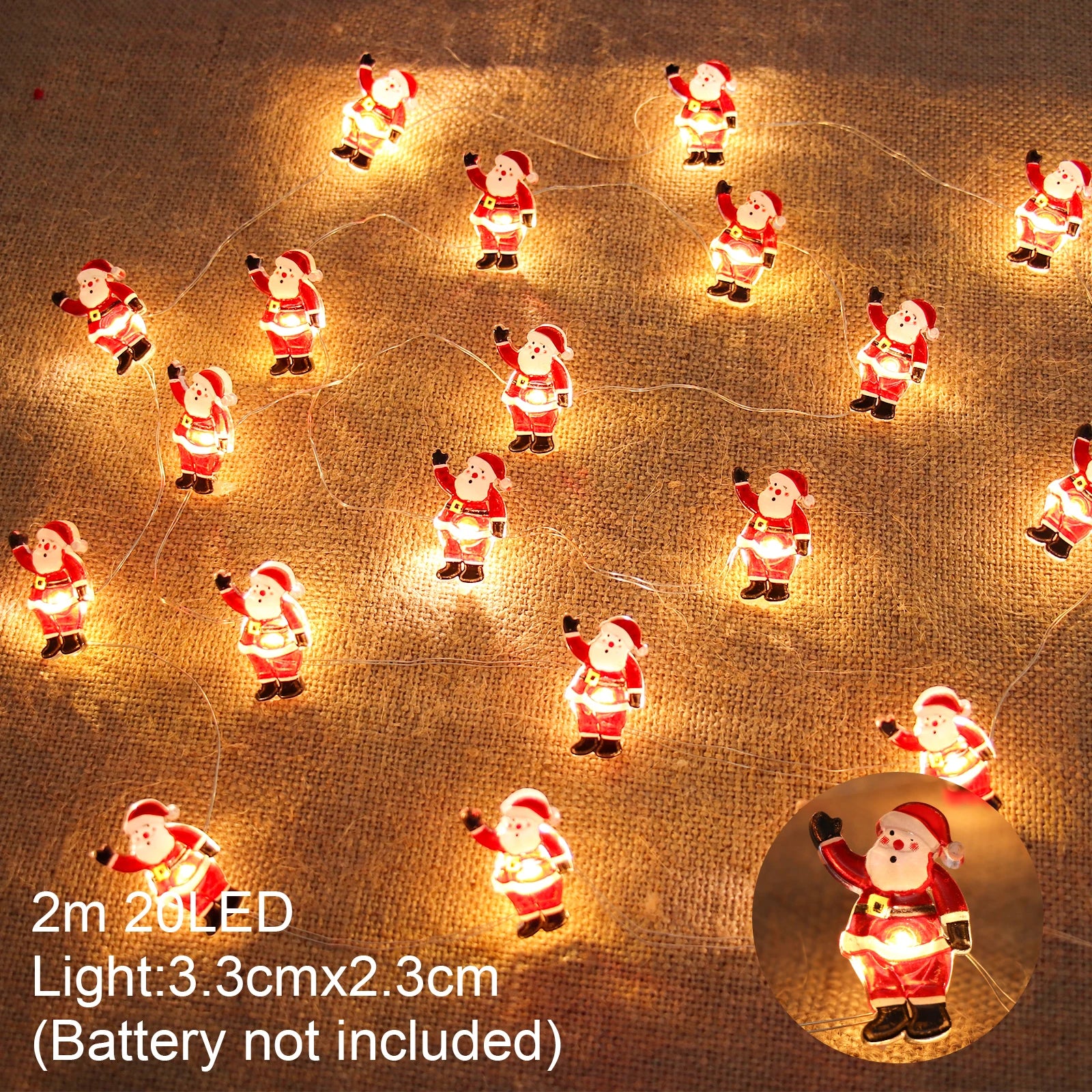 Magical Santa Claus LED String Lights for Christmas - Image 6