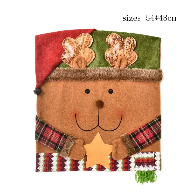 Festive Cartoon Christmas Chair Covers for Joyful Decor - Image 16