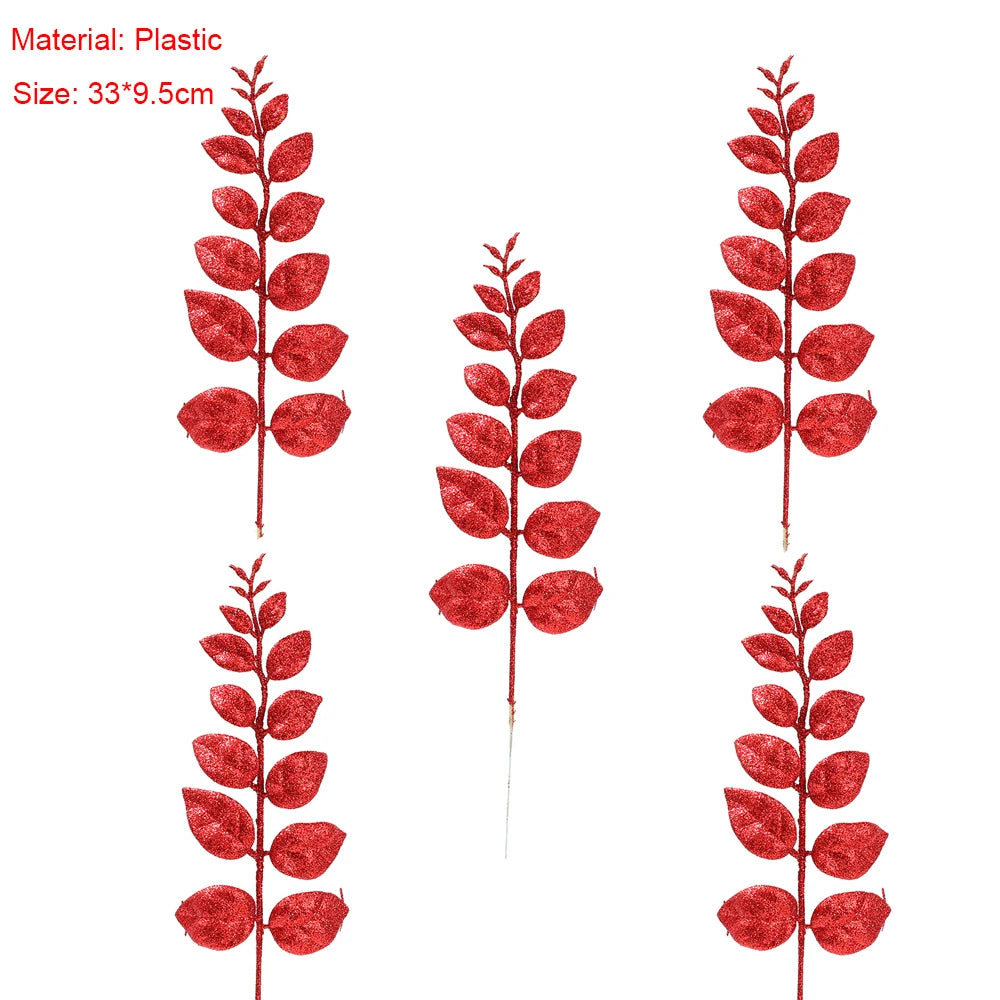 Glittering Pine Leaves for Festive Christmas Decor - Image 12