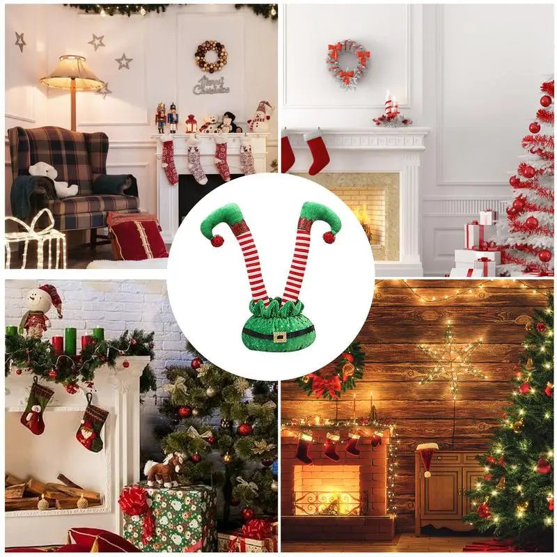 Festive Elf Tree Topper Plush Decoration - Image 3