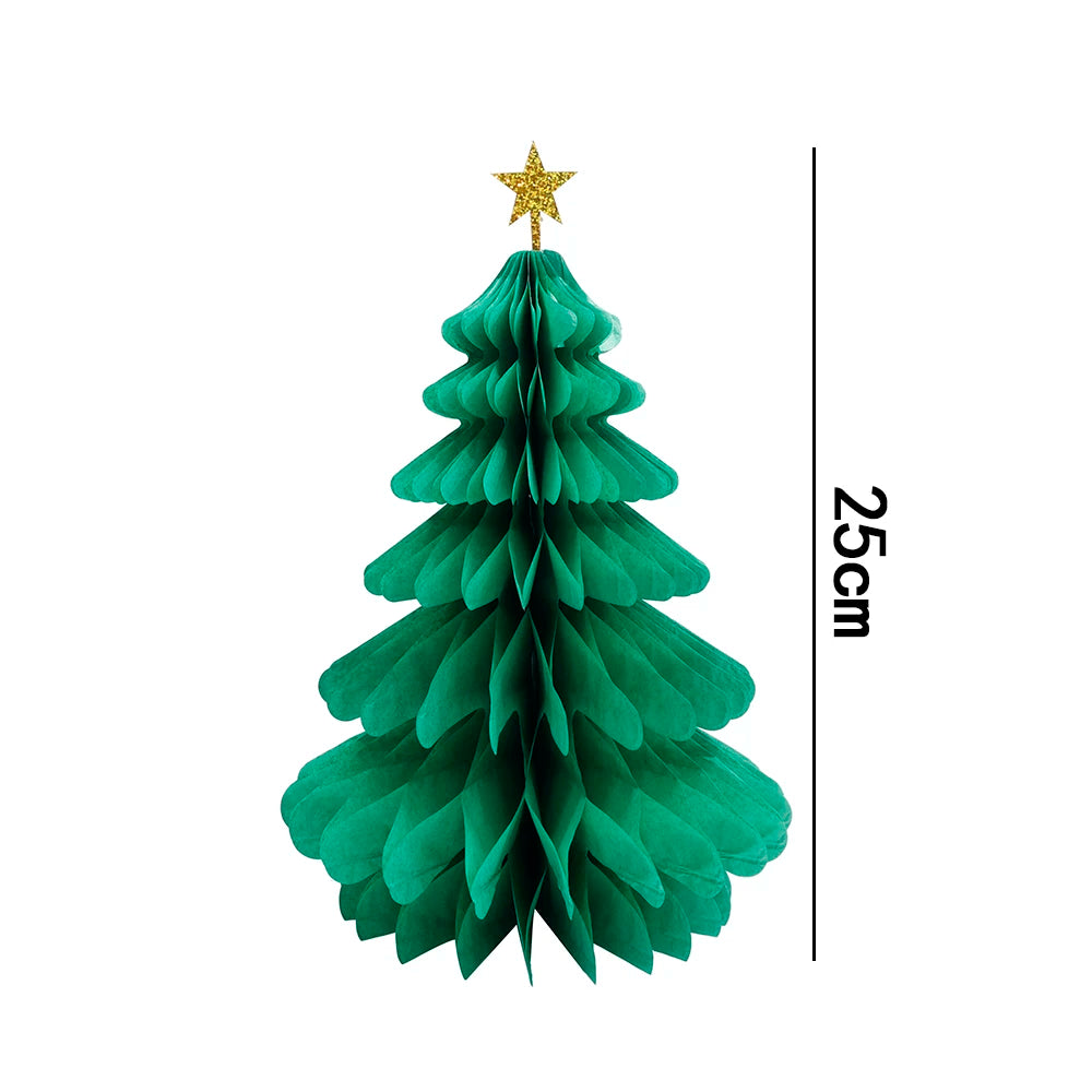 Festive Honeycomb Christmas Ornaments – Red & Green - Image 6