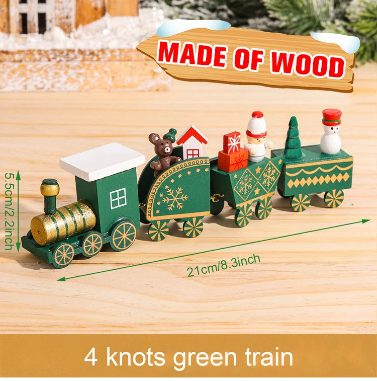 Charming Wooden Train Christmas Ornament for Home - Image 23