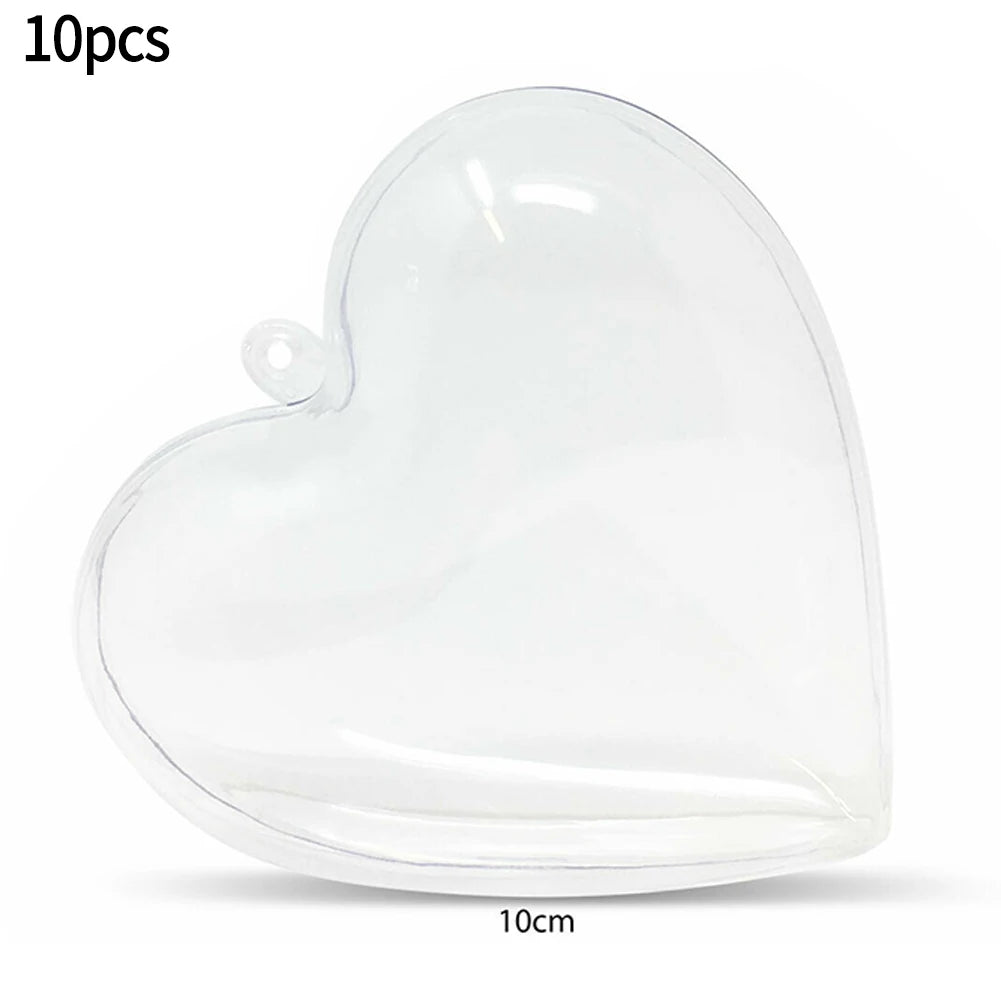 Charming Clear Heart Baubles for Christmas Decor - Image 4