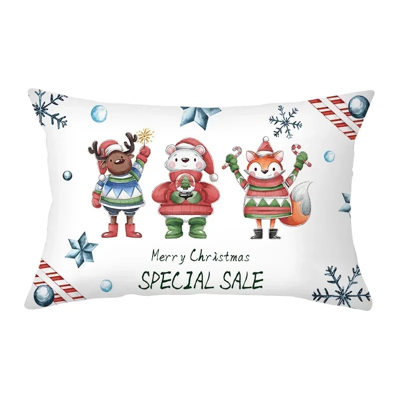 Festive Red Christmas Cushion Cover for Cozy Decor - Image 8