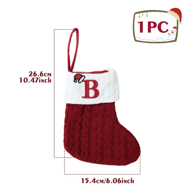 Cozy Christmas Alphabet Knitting Socks Ornaments - Image 10