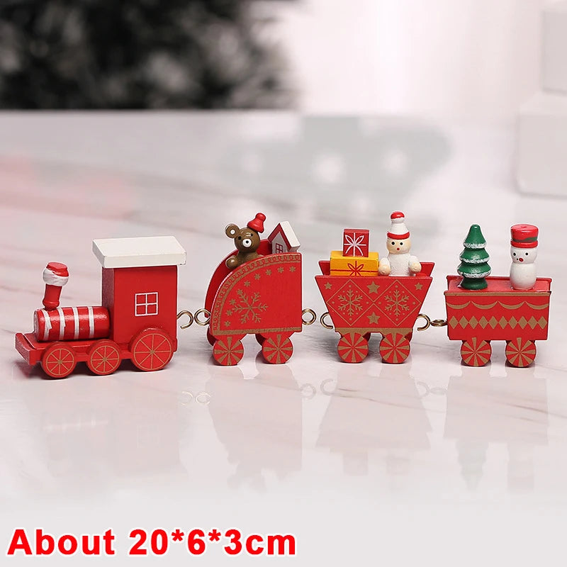 Charming Wooden Train Ornaments for Christmas Decor - Image 21
