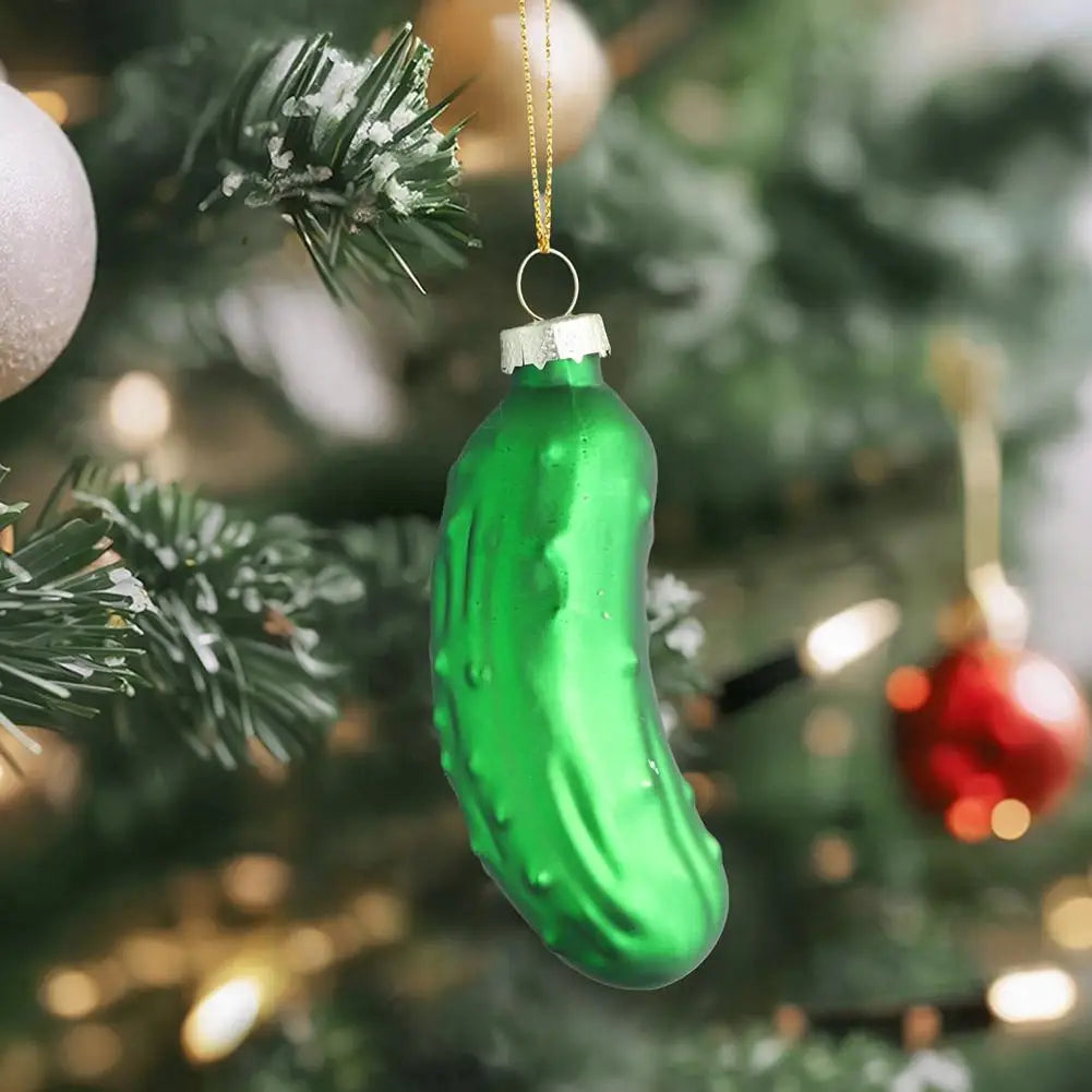 Charming Glass Cucumber Christmas Tree Ornament - Image 13