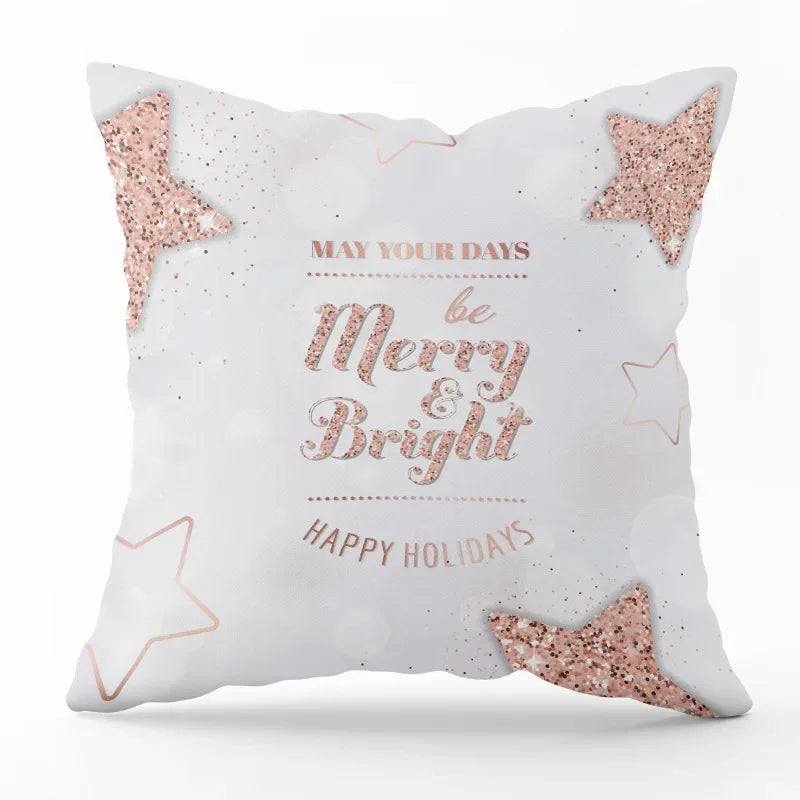 Festive Santa Claus Snowman Decorative Pillow Cover - Image 5
