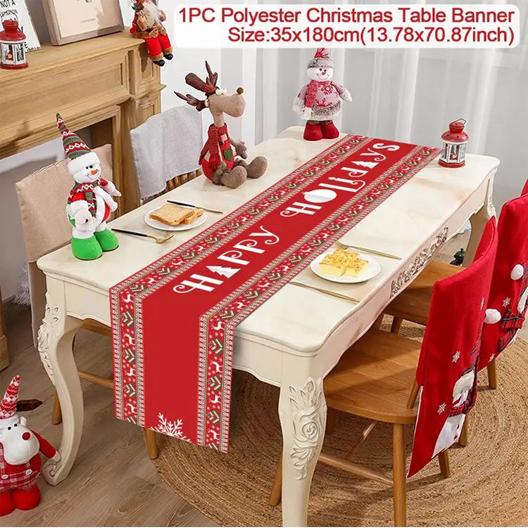 Festive Christmas Table Runner for Holiday Decor - Image 28