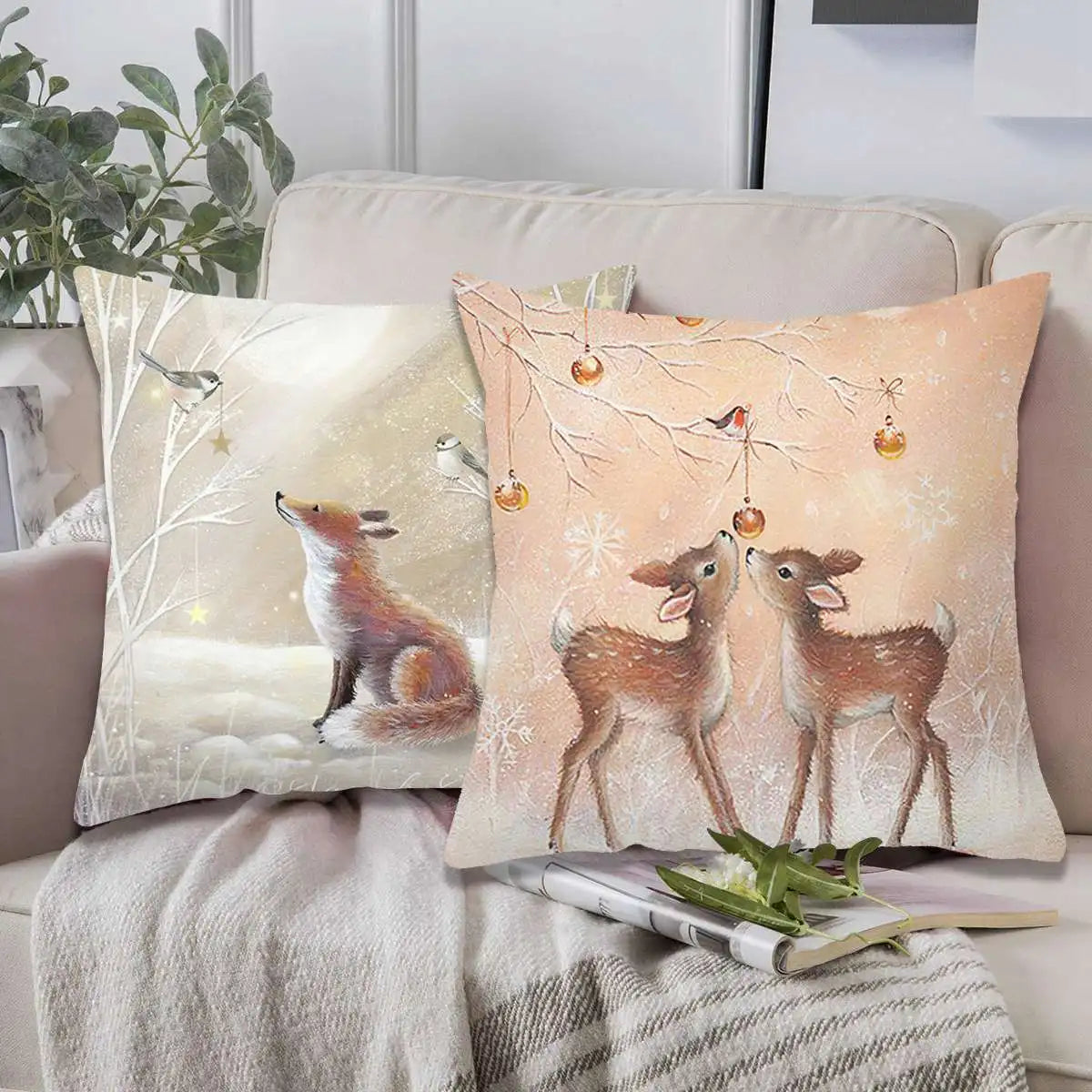 Festive 45cm Christmas Pillowcase Cushion Cover - Image 9