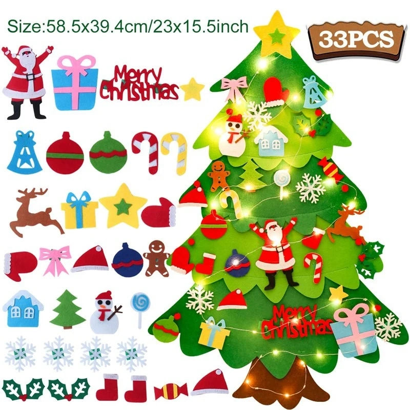 DIY Felt Christmas Tree with Lights - Festive Home Decor - Image 2