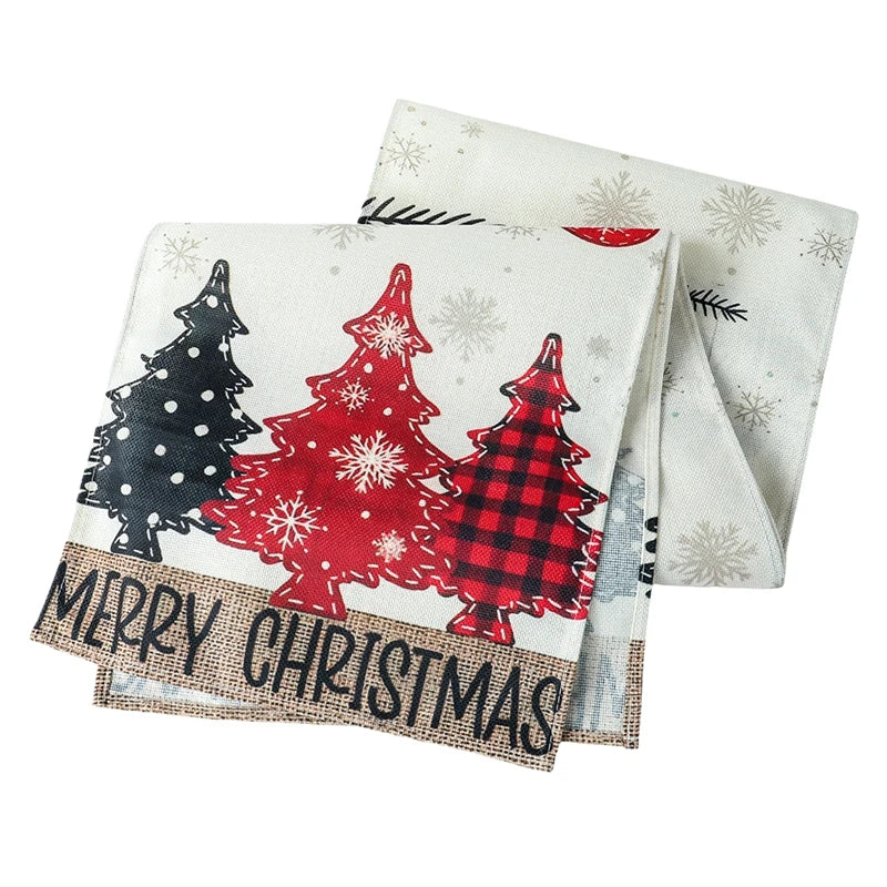 Festive Snowflake & Santa Claus Table Runner - Image 19