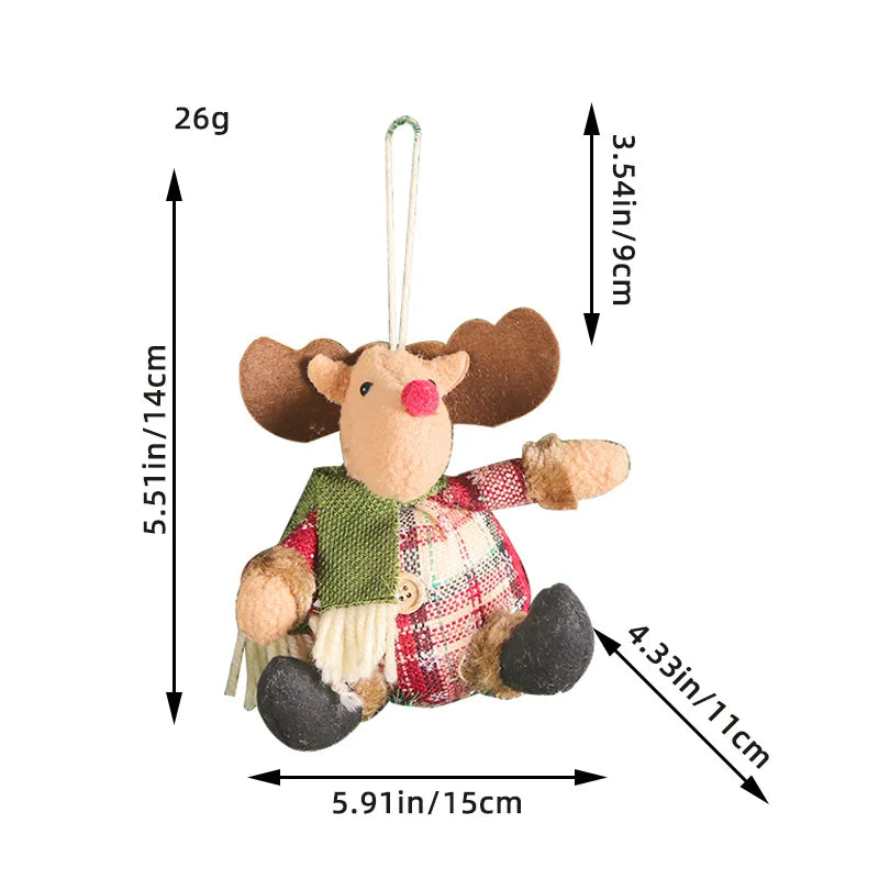 Charming Christmas Standing Santa, Snowman & Reindeer Figurines - Image 2