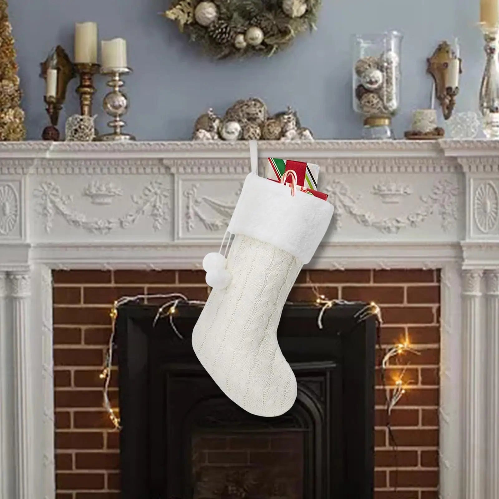 Farmhouse Knitted Christmas Stocking for Holiday Cheer - Image 11
