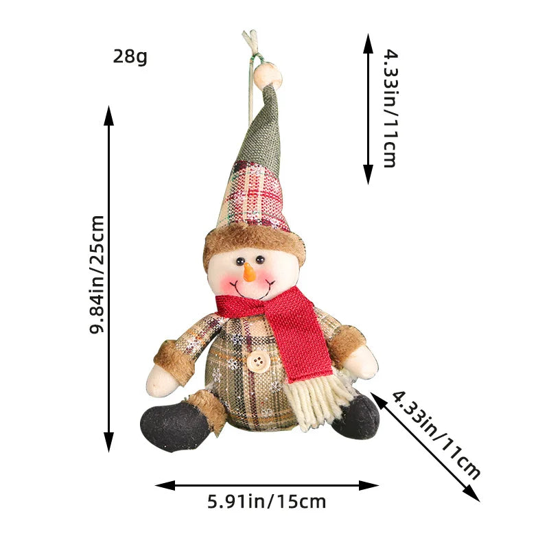 Charming Christmas Standing Santa, Snowman & Reindeer Figurines - Image 4