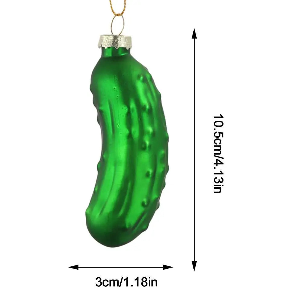 Charming Glass Cucumber Christmas Tree Ornament - Image 14