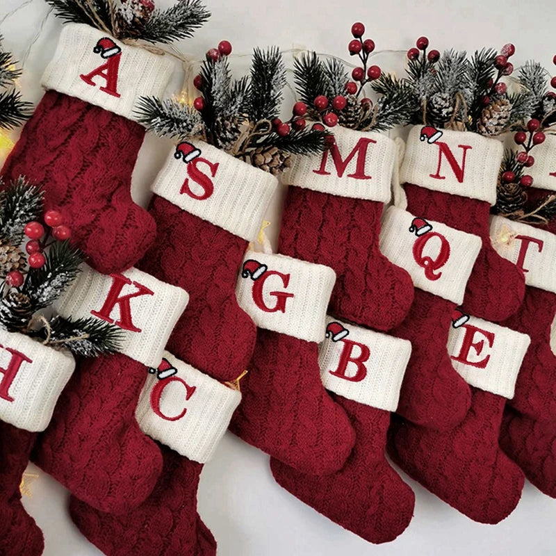 Cozy Christmas Alphabet Knitting Socks Ornaments - Image 33