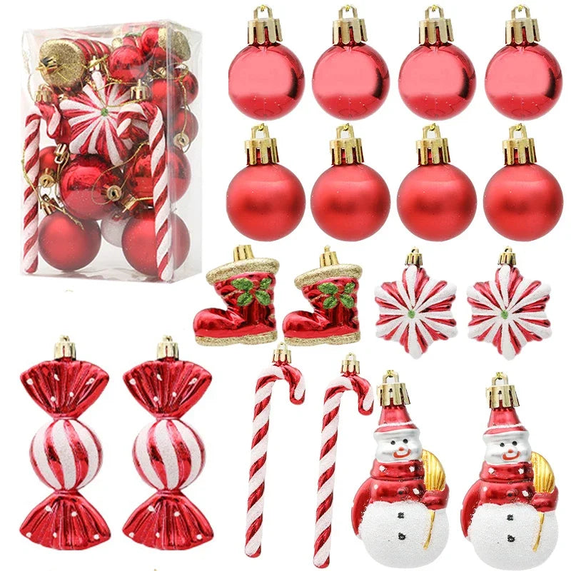 20Pcs Rose Gold Christmas Tree Ornaments Set - Image 5