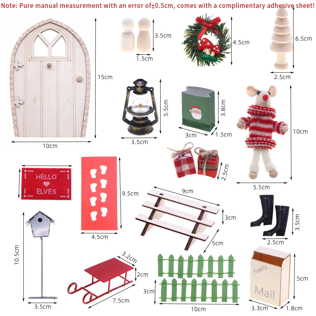 Enchanting Wooden Elf Door Kit for Christmas Decor - Image 6