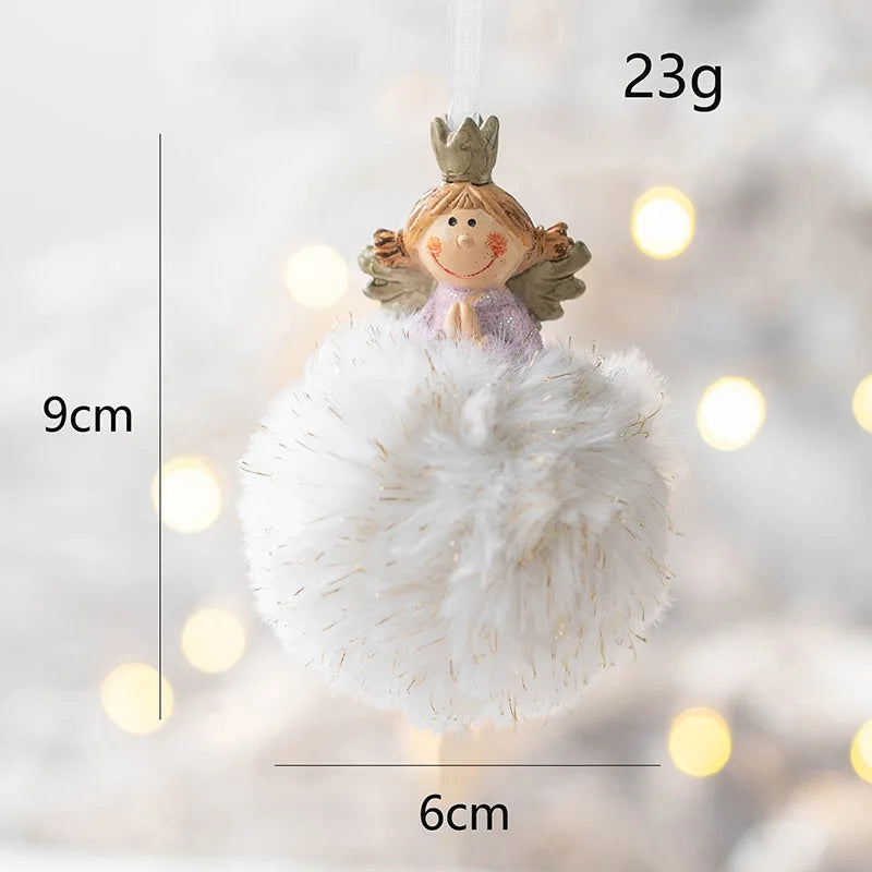 Festive Angel Baby Plush Doll Ornament - Image 30