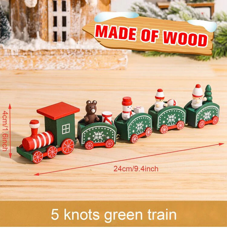 Charming Wooden Train Christmas Ornament for Home - Image 25
