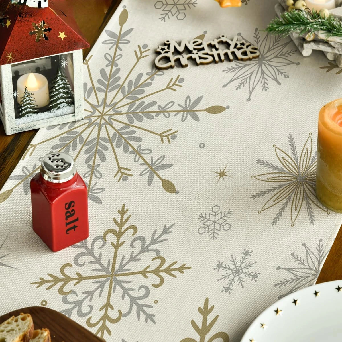 Enchanting Snowflake Let It Snow Table Runner - Image 4