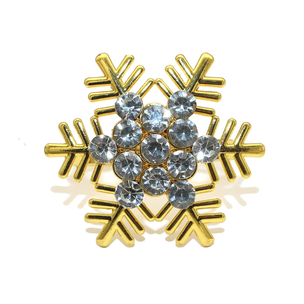 6 Festive Gold Christmas Napkin Rings Set - Image 9
