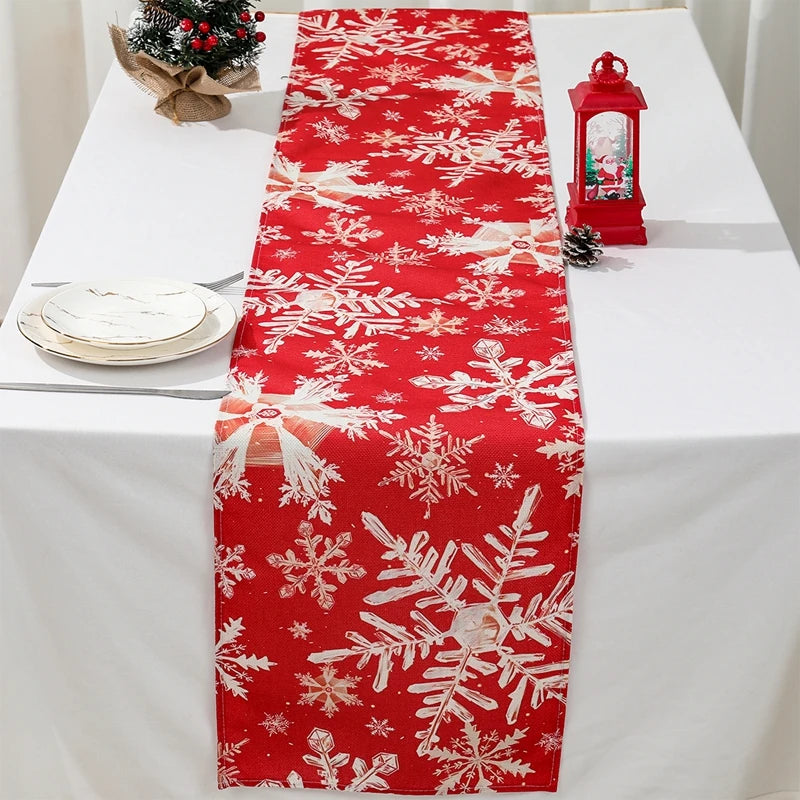 Festive Snowflake & Santa Claus Table Runner - Image 17