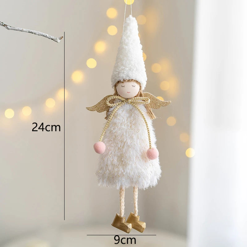 Charming Plush Angel Ornament for Christmas Decor - Image 31