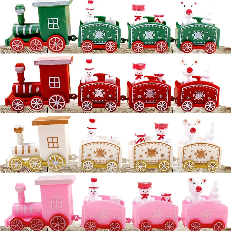 Charming Wooden Train Ornaments for Christmas Decor - Image 41