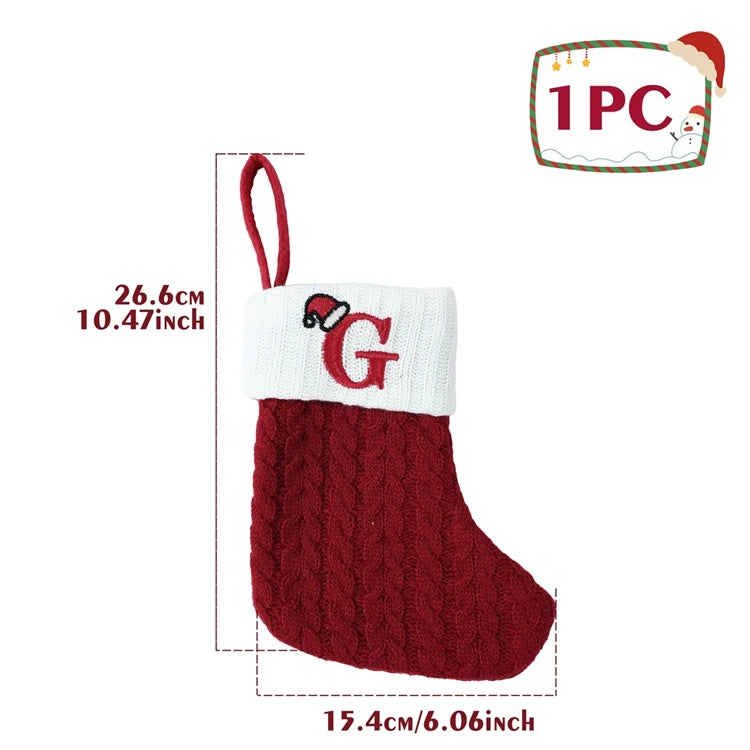 Cozy Christmas Alphabet Knitting Socks Ornaments - Image 8