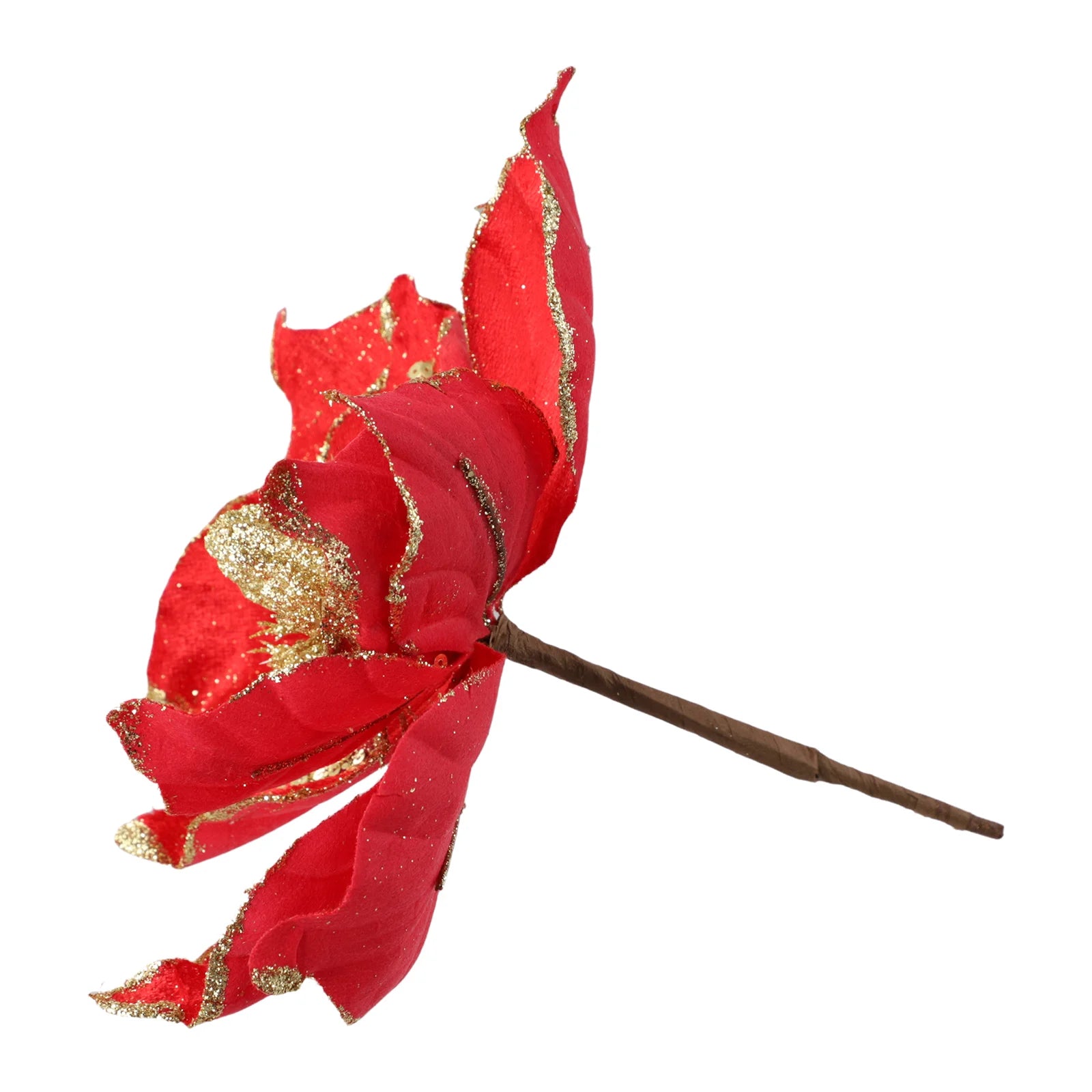 Sparkling Christmas Poinsettia Hanging Tree Decor - Image 36