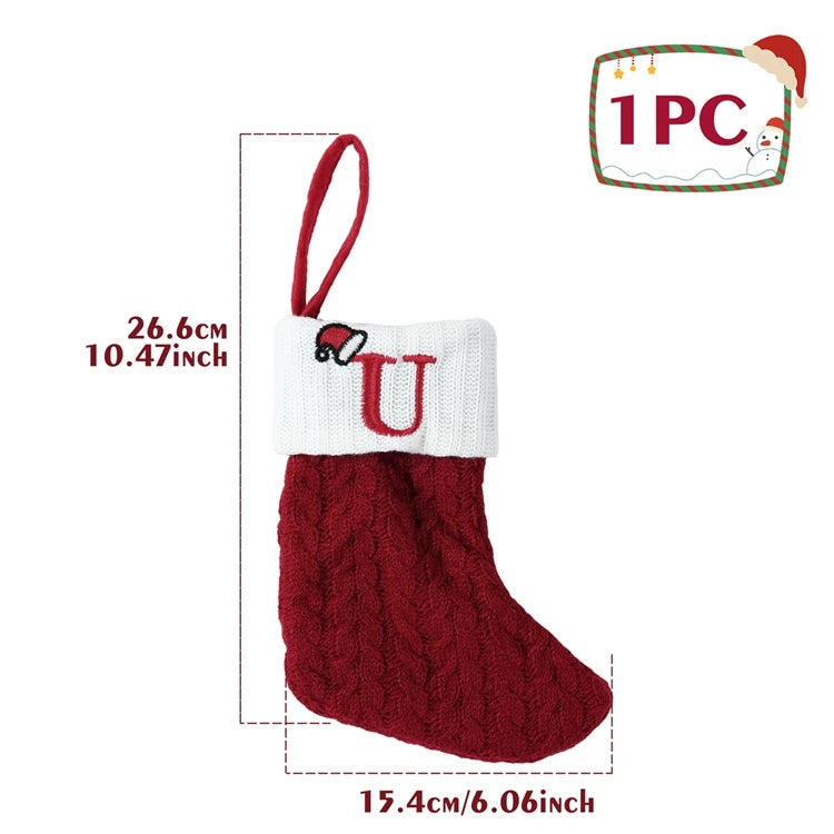 Cozy Christmas Alphabet Knitting Socks Ornaments - Image 18