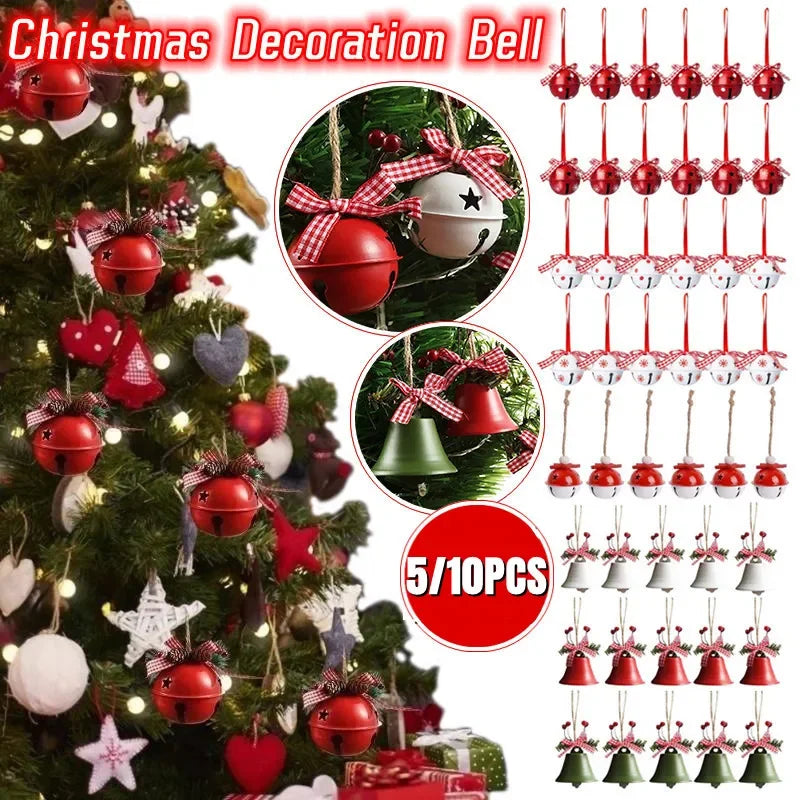 Festive Metal Jingle Bells for Christmas Decor