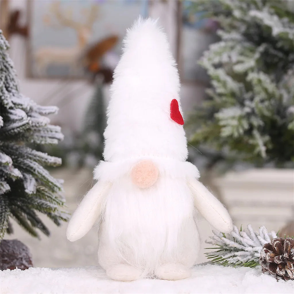 Festive Plush Santa Gnome Holiday Ornaments - Image 7