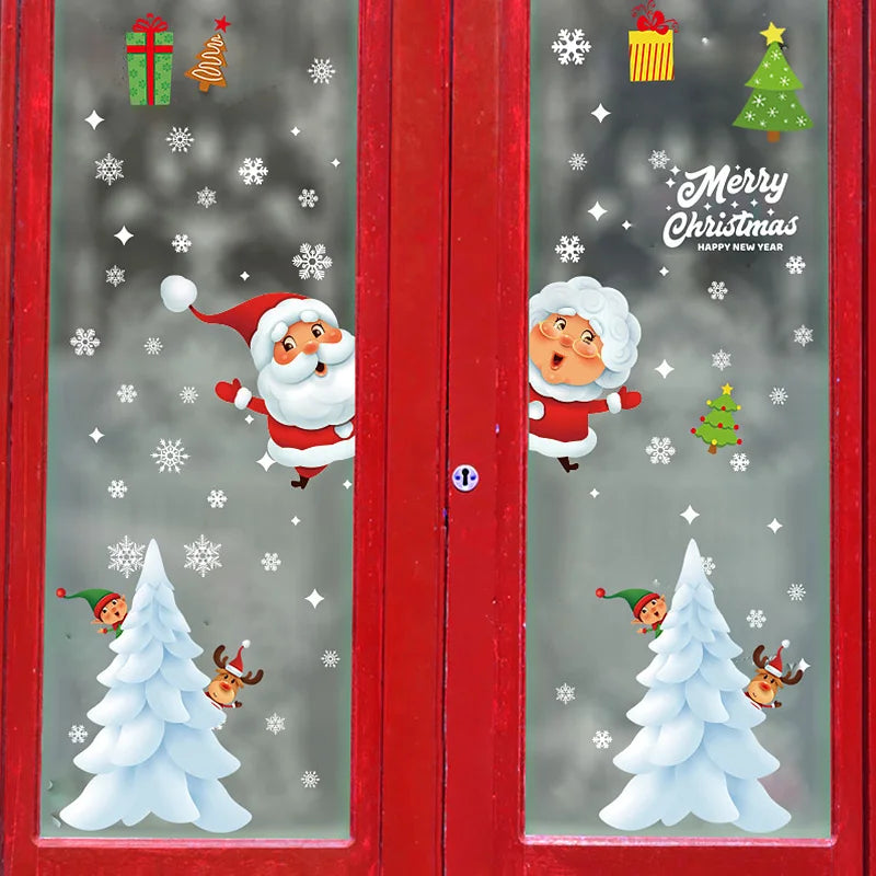 Festive Christmas Window Stickers: Santa & Snowflakes - Image 23