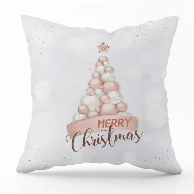 Festive Santa Claus Snowman Decorative Pillow Cover - Image 16