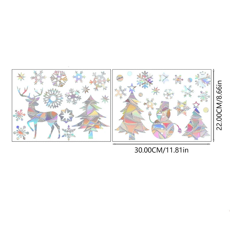 Sparkling Christmas Snowflake Window Stickers Decor - Image 6