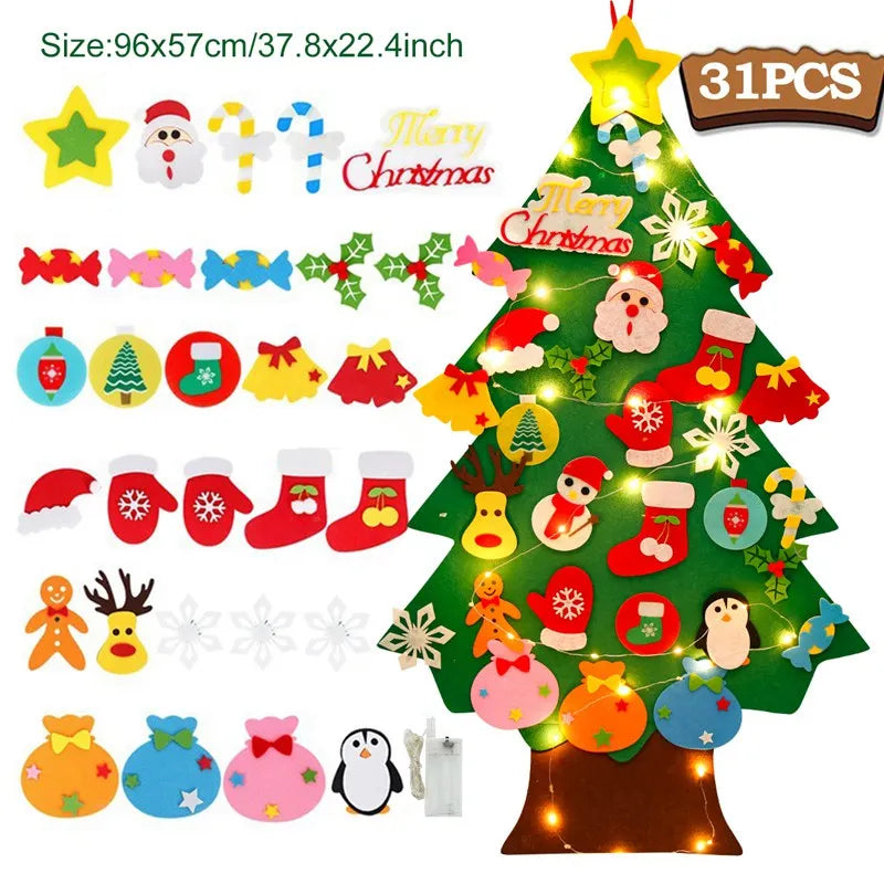 DIY Felt Christmas Tree with Lights - Festive Home Decor - Image 16