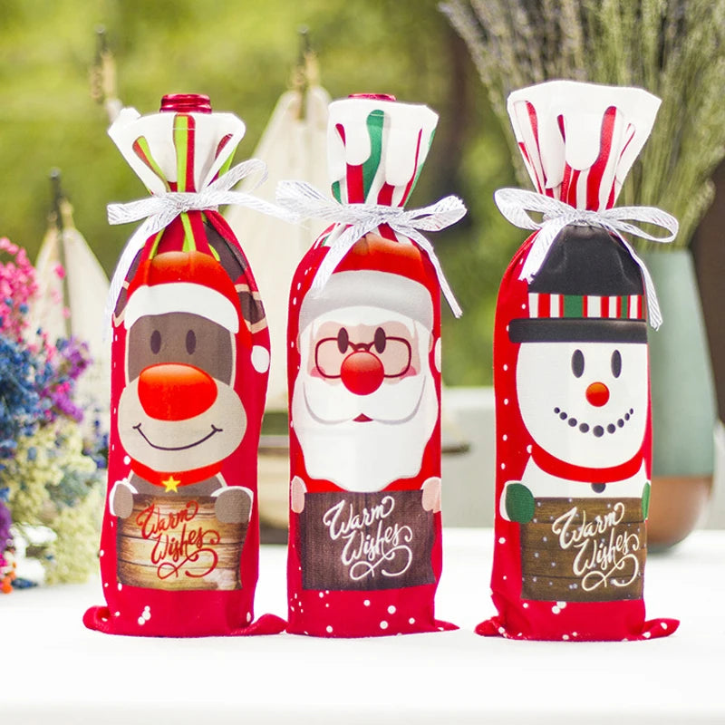 Santa Claus Wine Bottle Cover for Christmas Decor - Image 9