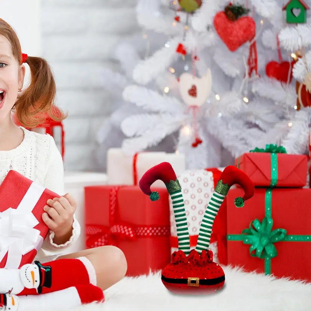 Festive Elf Tree Topper Plush Decoration - Image 4