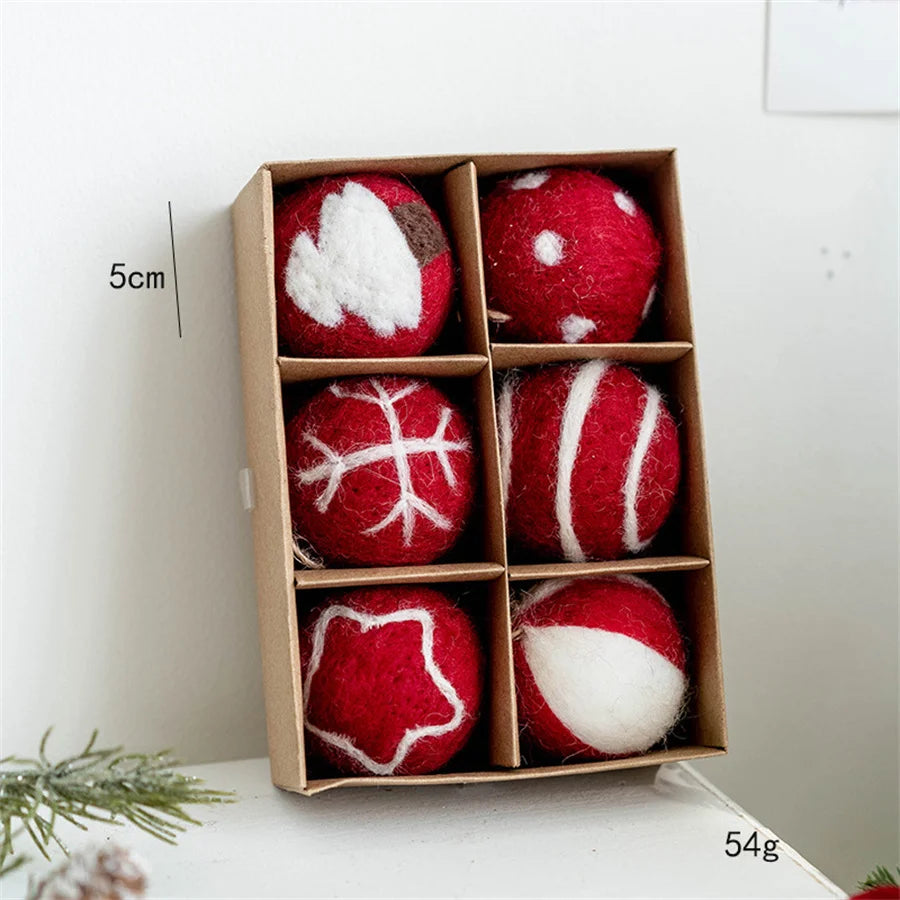 Charming Felt Wool Snowballs for Festive Decor - Image 4