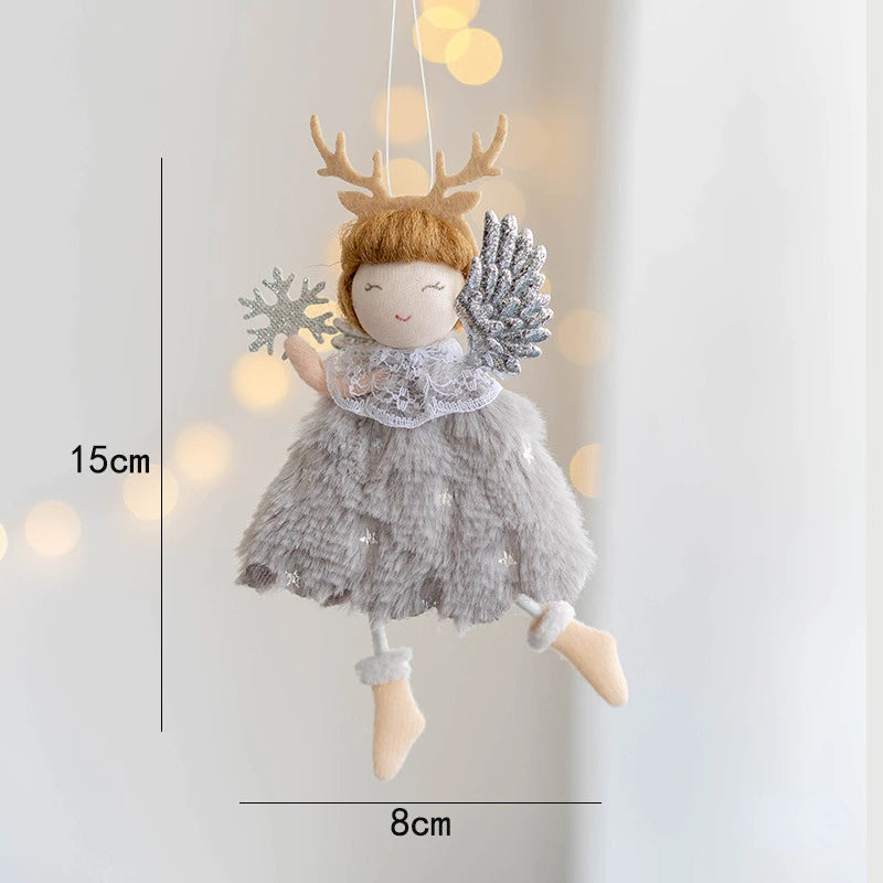 Charming Plush Angel Ornament for Christmas Decor - Image 32