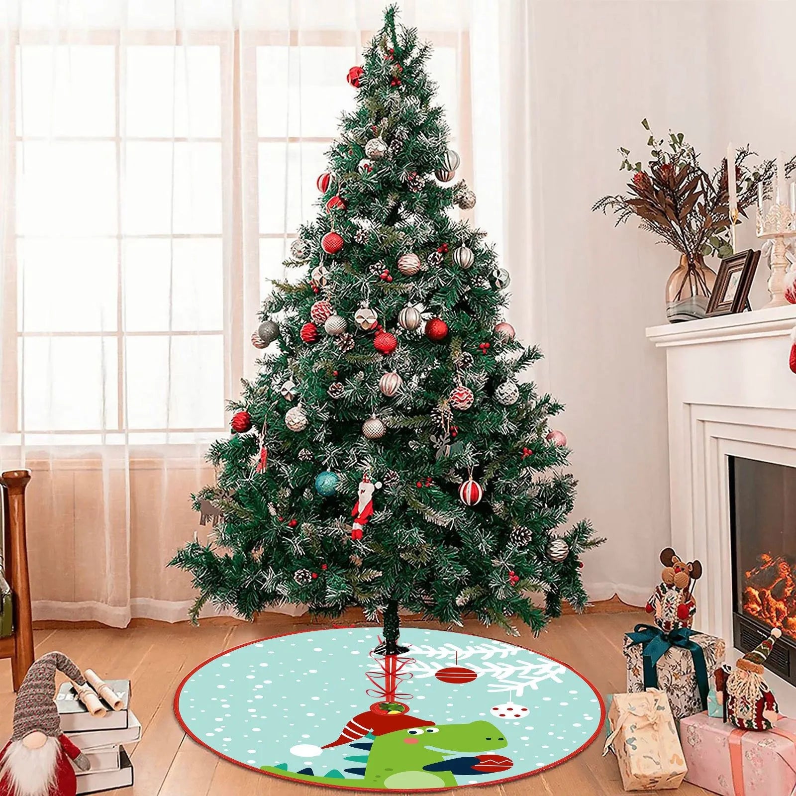 Charming Pink Snowman Christmas Tree Skirt - Image 18