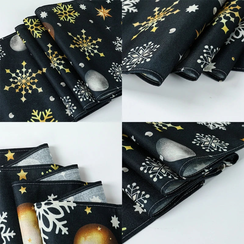 Merry Christmas Linen Table Runner for Festive Decor - Image 31