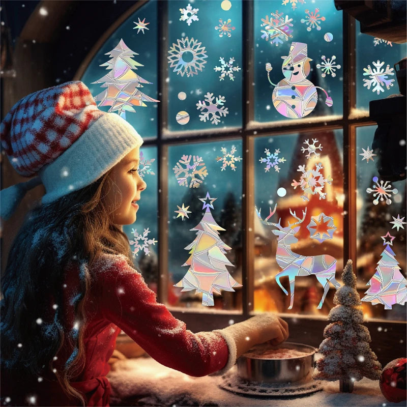 Sparkling Christmas Snowflake Window Stickers Decor - Image 7
