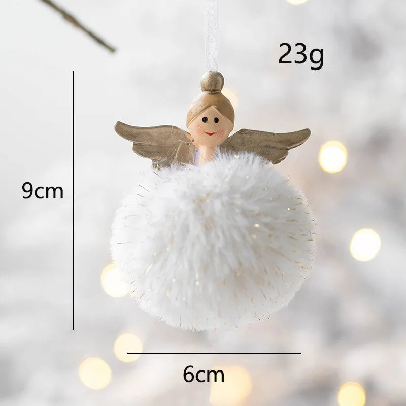 Festive Angel Baby Plush Doll Ornament - Image 21