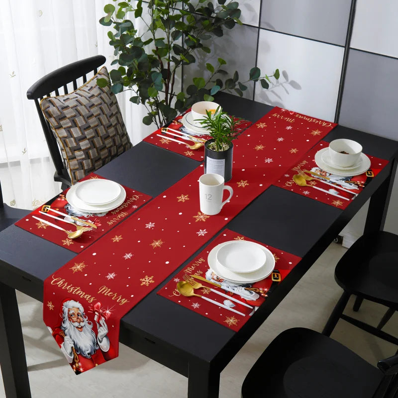 Charming Christmas Snowman & Santa Table Runner - Image 9